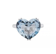Chopard 18kt Weißgold Happy Diamonds Ring 82/6233/07-20 0,17 ct blau 53 m Box 