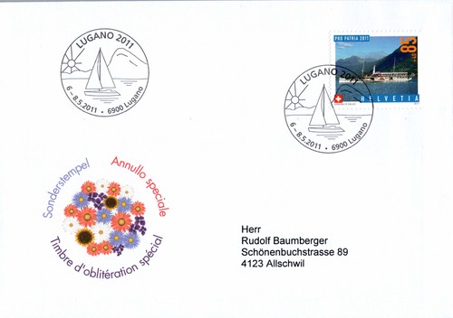 Schweiz brief sst lugano - lugano, 2011