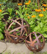 Edelrost Rostkugel  20cm / 30 cm  Kugel Geflechtkugel  Gartendeko Cortenstahl