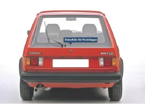 Dekorfolie heckklappe golf - dekorfolie, vw