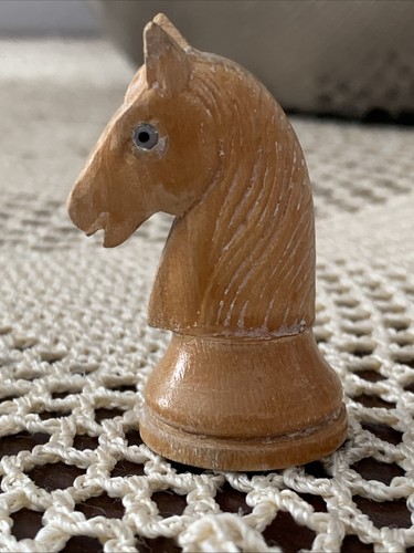 Schachfigur holz springer mit - schachfigur, |springer