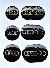 4x Audi Silikon Felgenemblem Aufkleber Nabenkappen Mitte Radkappe Logo Decal