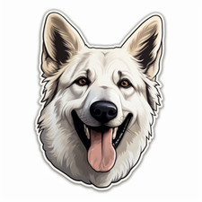 White German Shepherd Sticker