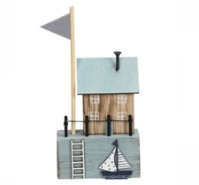 Dekohaus mit Fahne 16x8x4cm