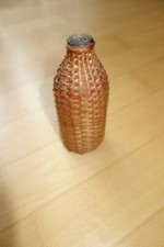 Korbvase Korbflasche Blumenvase Bambusgeflecht Rattan Vintage Flasche Deko