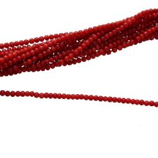 Koralle Mittelmeer Sardegna rot Edelkoralle 3 mm beads Strang 45cm Kette Kugel  