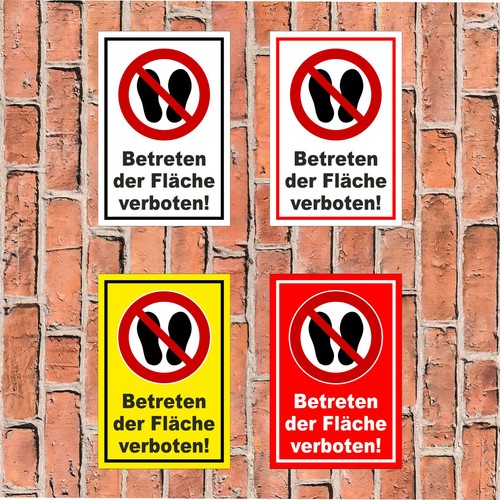 Schild betreten der fläche - -,
