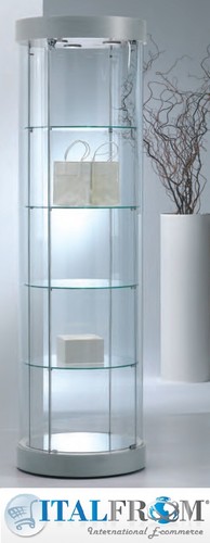 Vitrine runde glas mit - vitrine,