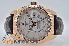 Rolex SkyDweller Sky Dweller 326135 18k Rose Gold White Dial Full Set