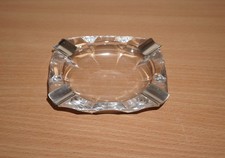 Aschenbecher mit 835er Silbermontierung / Glas