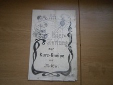 "Bierzeitung zur Kurs-Kneipe"