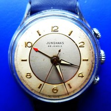 seltene HERREN ARMBANDUHR, Junghans Minivox (Wecker), J 689.70-gute Fkt.-ca-1955