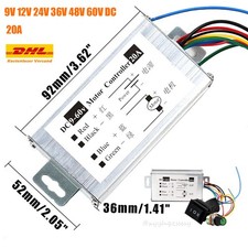 PWM Drehzahlregler Reversible Schalter Controller DC 9V 12V 24V 36V 48V 60V 20A