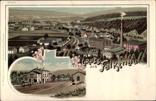 Litho falkenau flöha - falkenau,