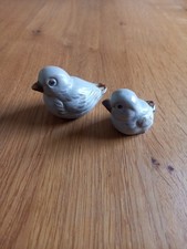 Deko Vogel aus Keramik, 2er Set Vögel (1x 6,5cm 1x 4,5cm), wie neu