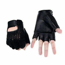 Autofahrer Handschuhe Auto Fahrerhandschuhe Retro Vintage  Leder  Schwarz