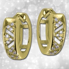 Creolen gold Dreiecke Zirkonia