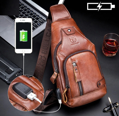 Leder brusttasche mit - leder-brusttasche,