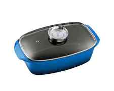 King Aluguss Bräter ca. 5 L Fusion B. Blau Größe ca. 33 x 21 cm Auflaufform