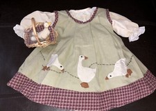 Puppenmode Kleid + Schürze +