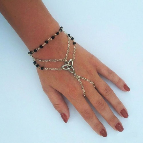 Gothic silber platte - silber, schwarz