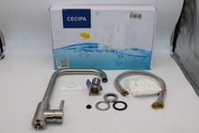 CECIPA Wasserhahn Küche Edelstahl, Küchenarmatur Hochdruck 360° Drehung,