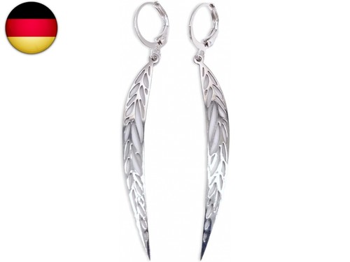 Handgefertigt blatt ohrringe - handgefertigt,