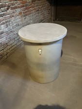 Regentonne Wasserfass mit Deckel und Hahn weiß circa 300L