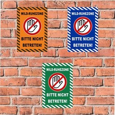 Schild Wild-Ruhezone Bitte
