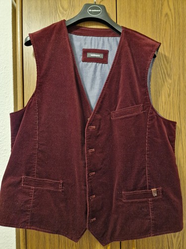 Weste herren bordeaux - weste,
