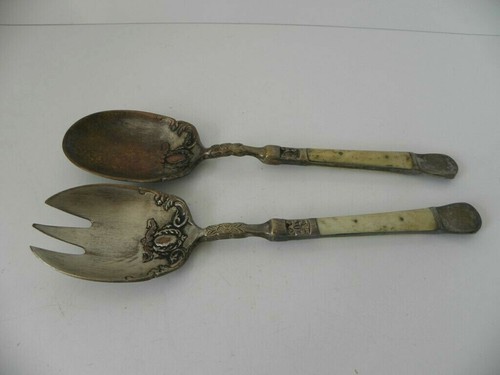 Antikes salatbesteck horn - antikes,