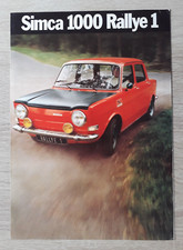 Simca 1000 rallye prospekt - simca, 1