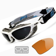 Brillenträger - Sportbrille Skibrille mit Optik-Clip verglasbar in Sehstärke
