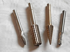 4 Frässtifte, Fingerfräser, PFERD / CHIRANA, Schaft 6mm, Güte HM / VHM