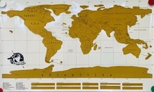 Scratch Map persönliche Weltkarte Rubbelkarte Poster zum Freirubbeln 88x52cm ?