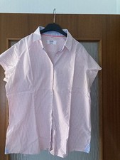 Bluse Hemd MILANO Italy Größe 44 rosa/weiß kariert Sommer kurzärmlig super süß