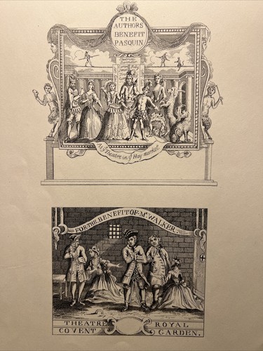 Antik stahlstich 1860 theater - stahlstich,