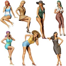 Sexy Pin-Up Frauen Set - 3D Druck Miniaturen - 1:24, 1:35, 1:48, 1:72, 1:87