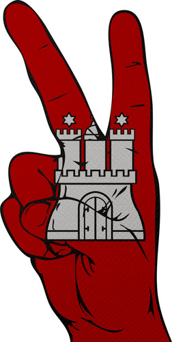 Aufnäher peace finger - finger, hamburg