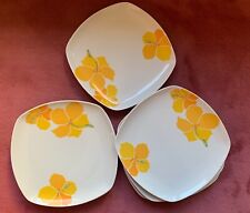 6 Speiseteller HW Heinrich Winterling Marktleuthen Bavaria gelbe Blüten 25 cm