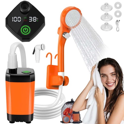 Tragbare campingdusche 6000mah - campingdusche,