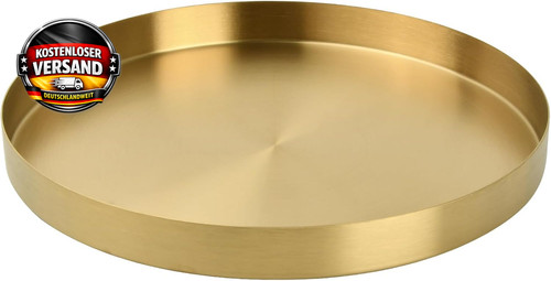 Rundes goldenes dekotablett - rundes,