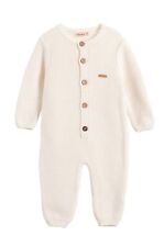 Minora Gestrickter Baby Overall - Strampler - Unisex Jumpsuit aus Strickwaren