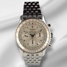 Breitling 42Mm Navitimer Chronograph Silber Zifferblatt Stahl Herren Uhr A23322