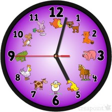 336 wanduhr tiere - tiere, <-