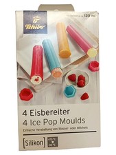 TCM Eisform Silikon Mehrfarbig 4er Set Eisbereiter Wassereis Milcheis Stieleis