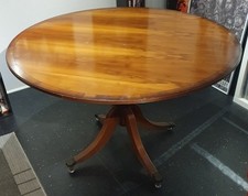 Runder Tisch Holz Eibe englischer Stil Tischplatte abnehmbar