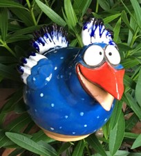 Keramik Vogel B Gartenkugel