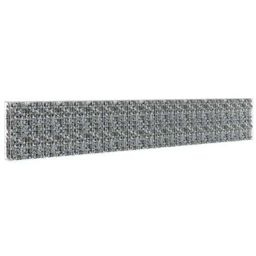 Gabionenwand mit abdeckung - mit,