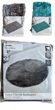 Chenille Badteppich Mikrofaser Badematte Badvorleger Teppich weich rund + eckig